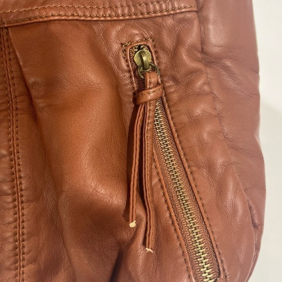 SCARLETON Faux Leather Crescent Shoulder Hobo Bag Boho Cocoa Brown - Picture 4 of 12